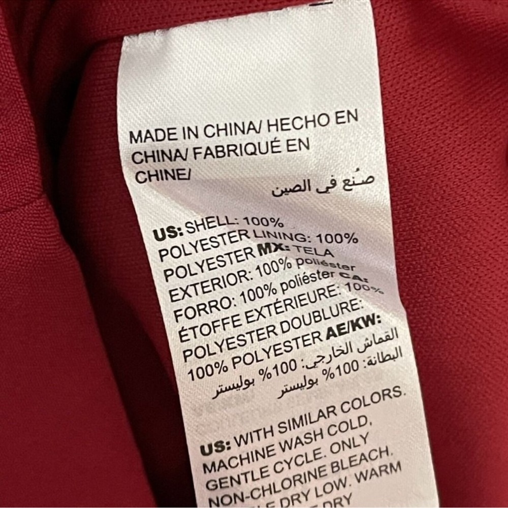 Red Ruffle-Sleeve Sheath Dress - Satin Ruffle - Picture 12 of 12